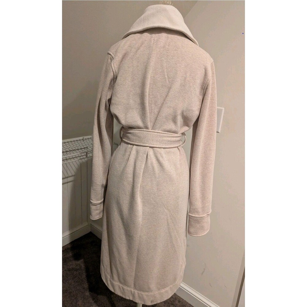 UGG Women Duffield 11 Oatmeal Plush Fleece Robe Shawl Collar Belted Cozy Lounge - Picture 3 of 12